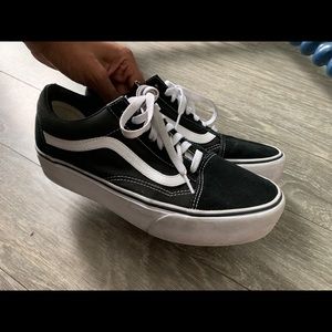 Lightly used platform old school vans.